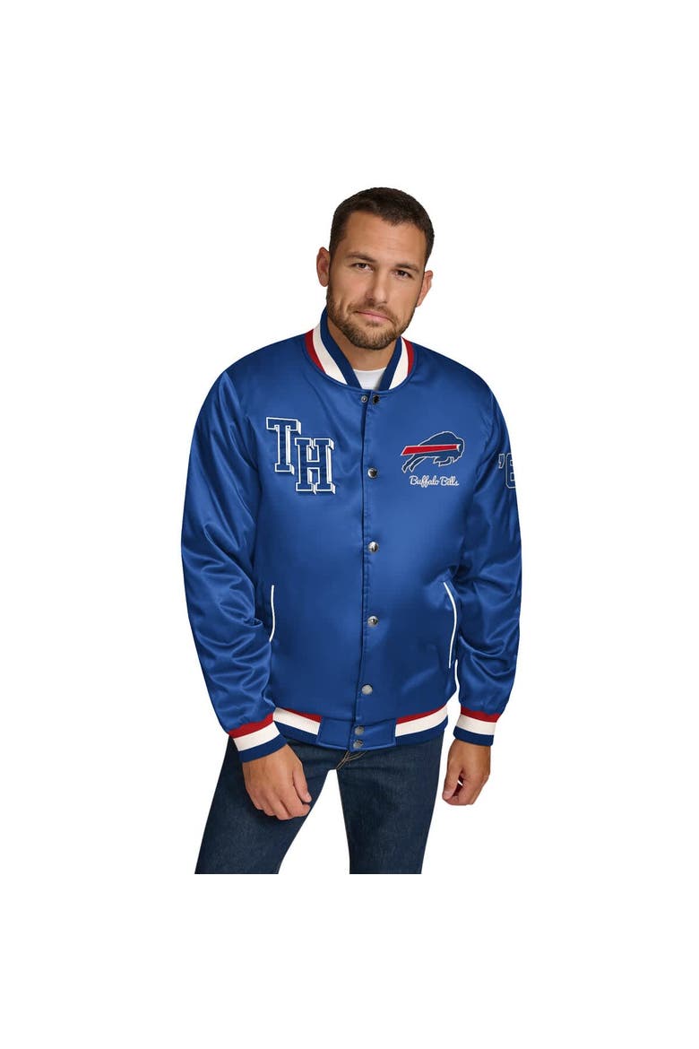 Men's Tommy Hilfiger Royal Buffalo Bills Dante Full-Snap Satin Jacket, Main, color, Royal