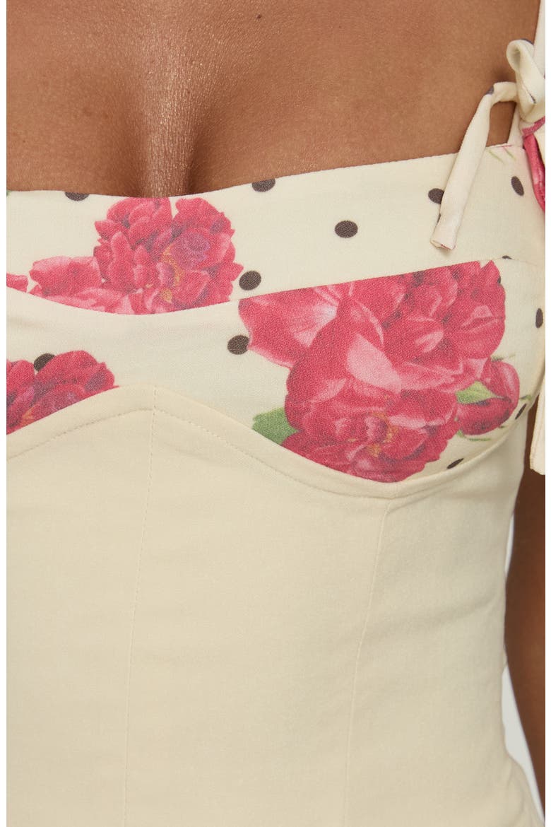 Yella Corset Top, Alternate, color, FLORAL POLKA DOT