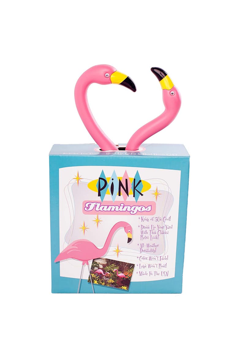 Pink Flamingo 25 Inch Garden Yard Stakes, Yard Decor, Alternate, color, Pink