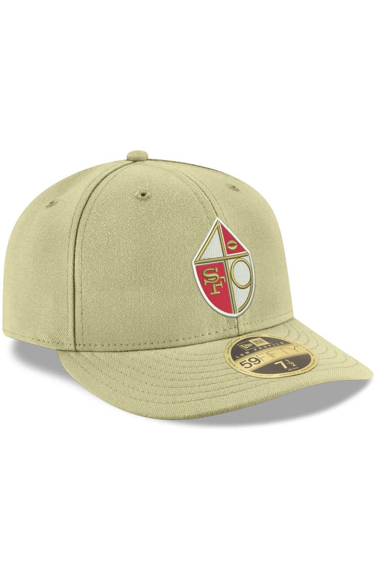 New Era Men's New Era Gold San Francisco 49ers Omaha Throwback Low Profile 59FIFTY Fitted Hat, Alternate, color, 