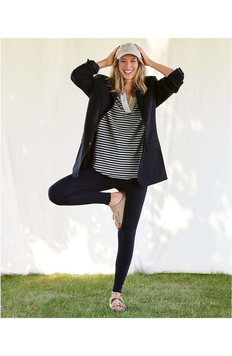 Lands' End Starfish Mid Rise Knit Leggings, Alternate, color, Black