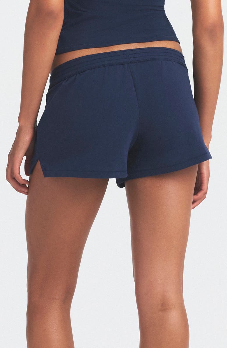 SKIMS Stretch Cotton Jersey Shorts, Alternate, color, Navy