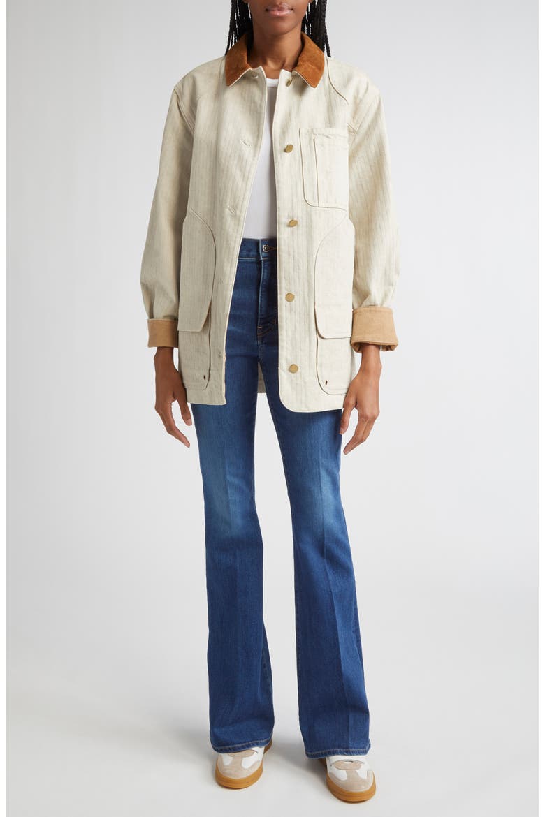 Abbas Cotton Barn Jacket, Alternate, color, LIGHT OATMEAL