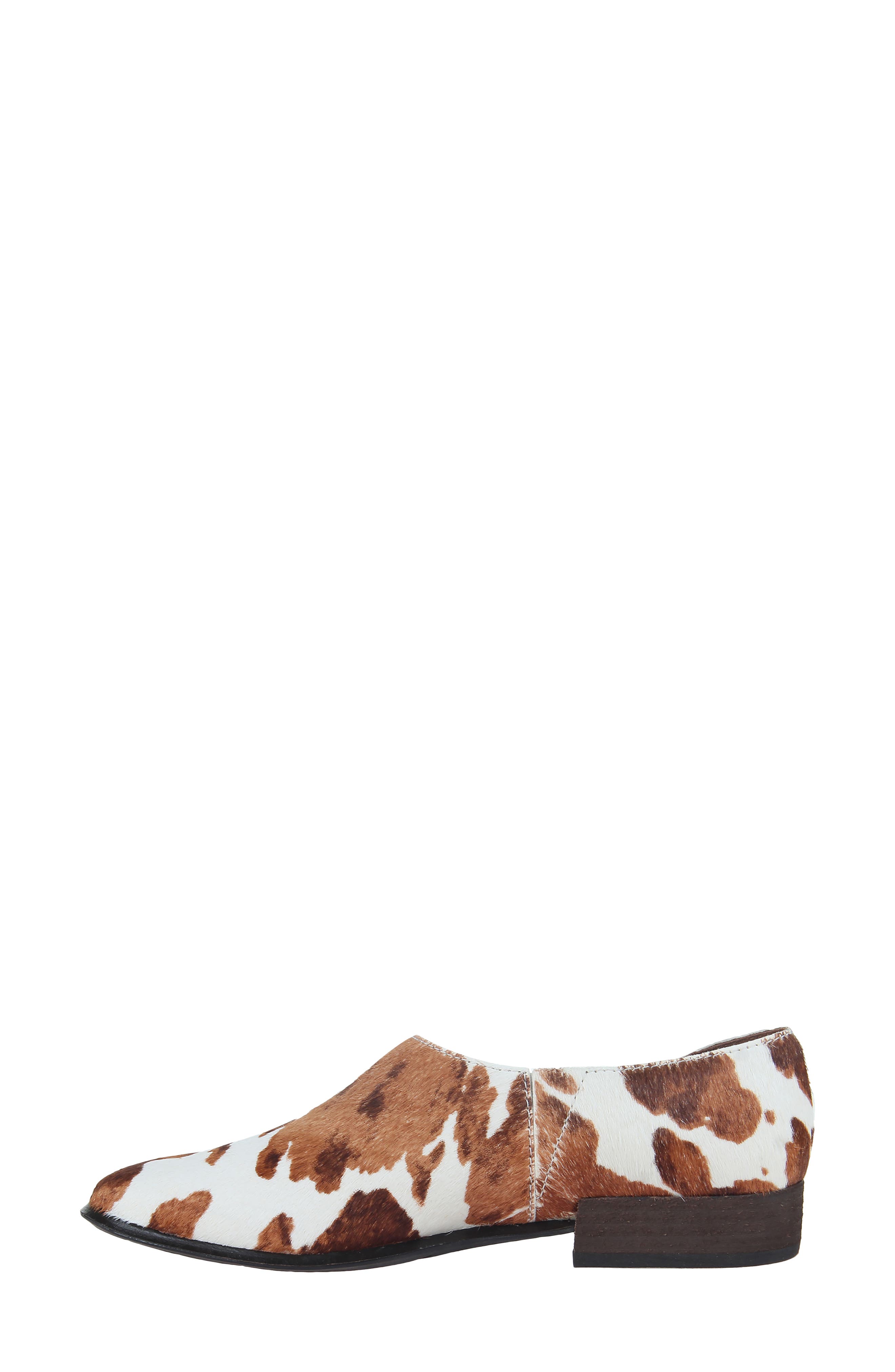 OTBT Coyote Half d'Orsay Genuine Calf Hair Shoe, Alternate, color, Calf Print Calf Hair