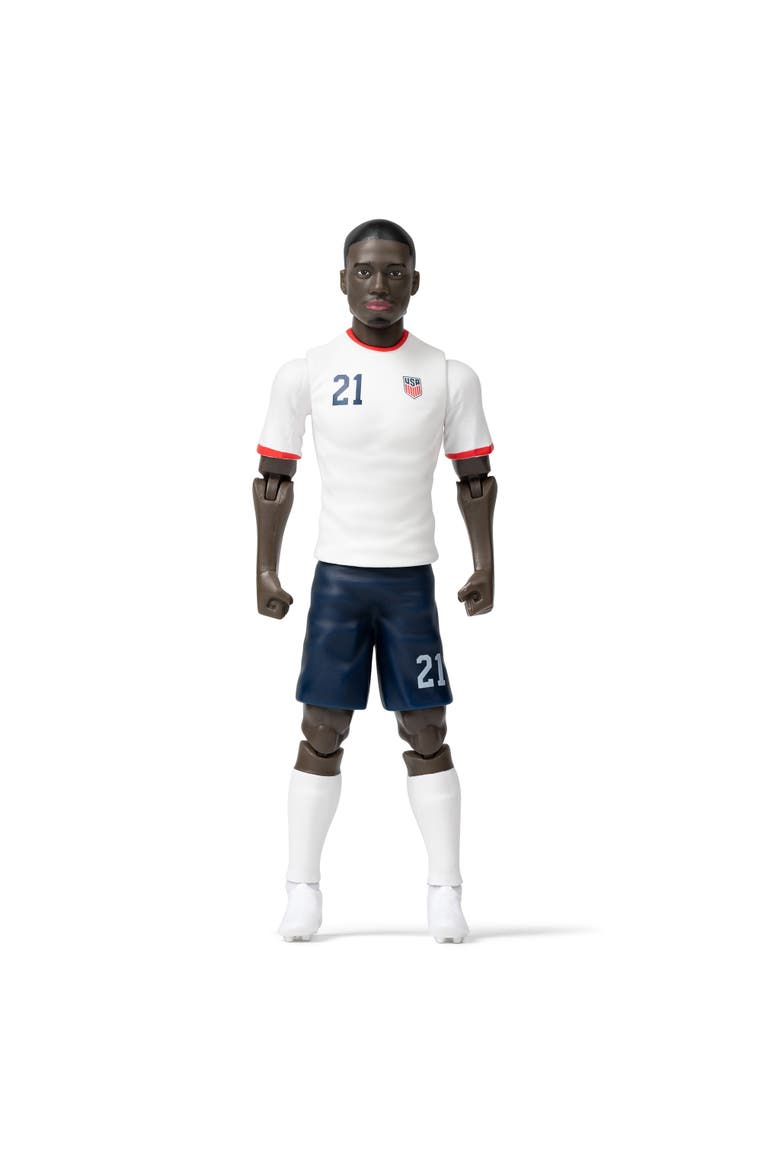SOCKERS USMNT Tim Weah 8" Collectible Soccer Action Figure, Alternate, color, White
