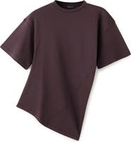 MANGO Asymmetric Fitted Cotton T-Shirt