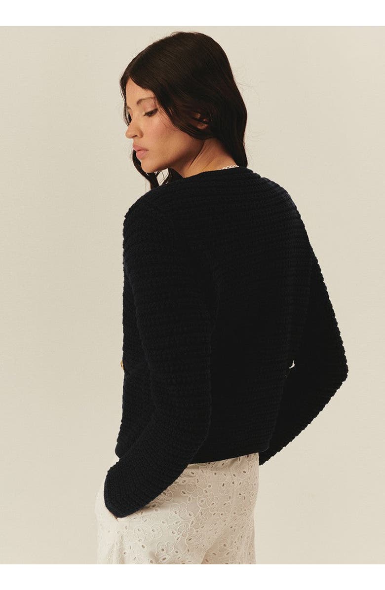 Exquise Joanna Essential Lightweight Knit Cardigan, Alternate, color, Navy Blue