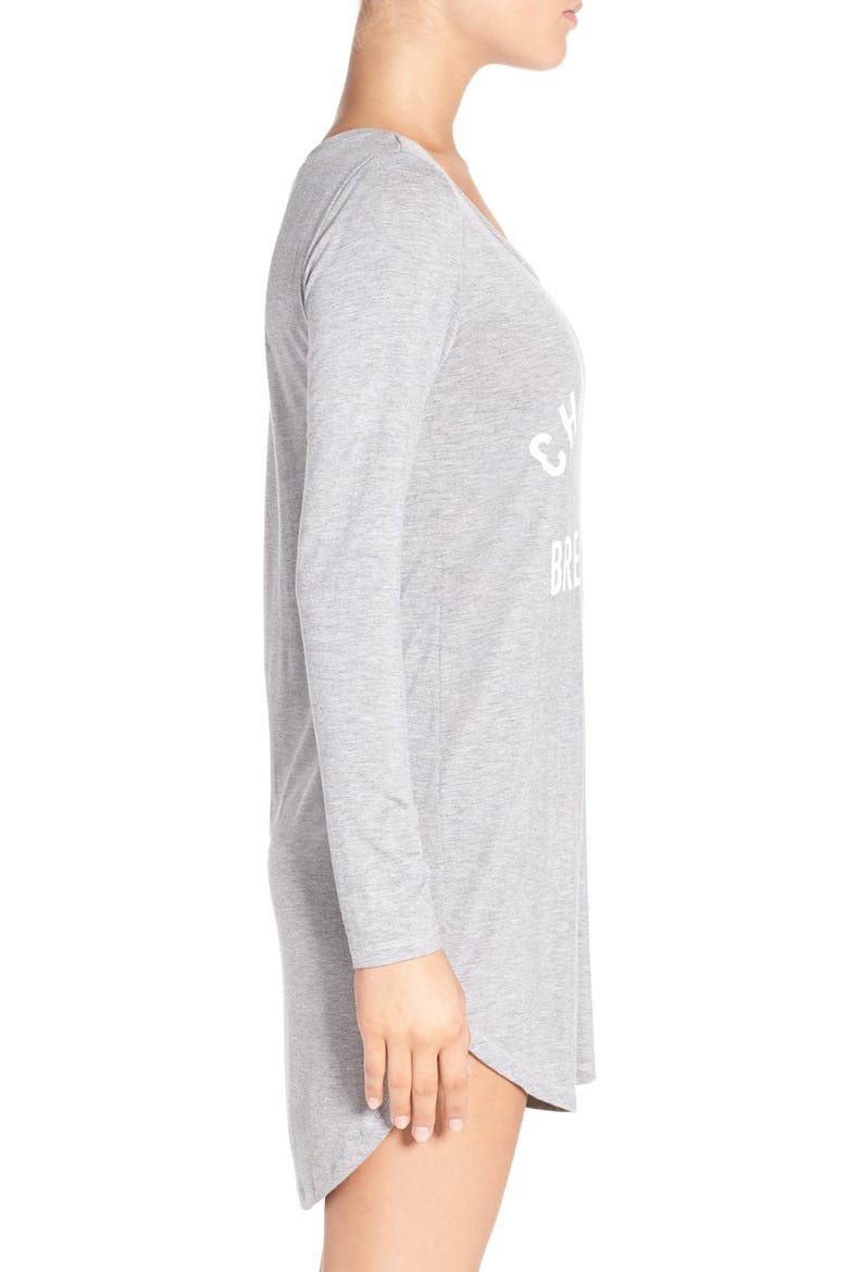 Graphic Jersey Sleep Shirt, Alternate, color, DOVE/ GREY