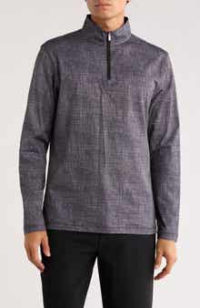 Bugatchi Stretch Cotton Quarter Zip Pullover