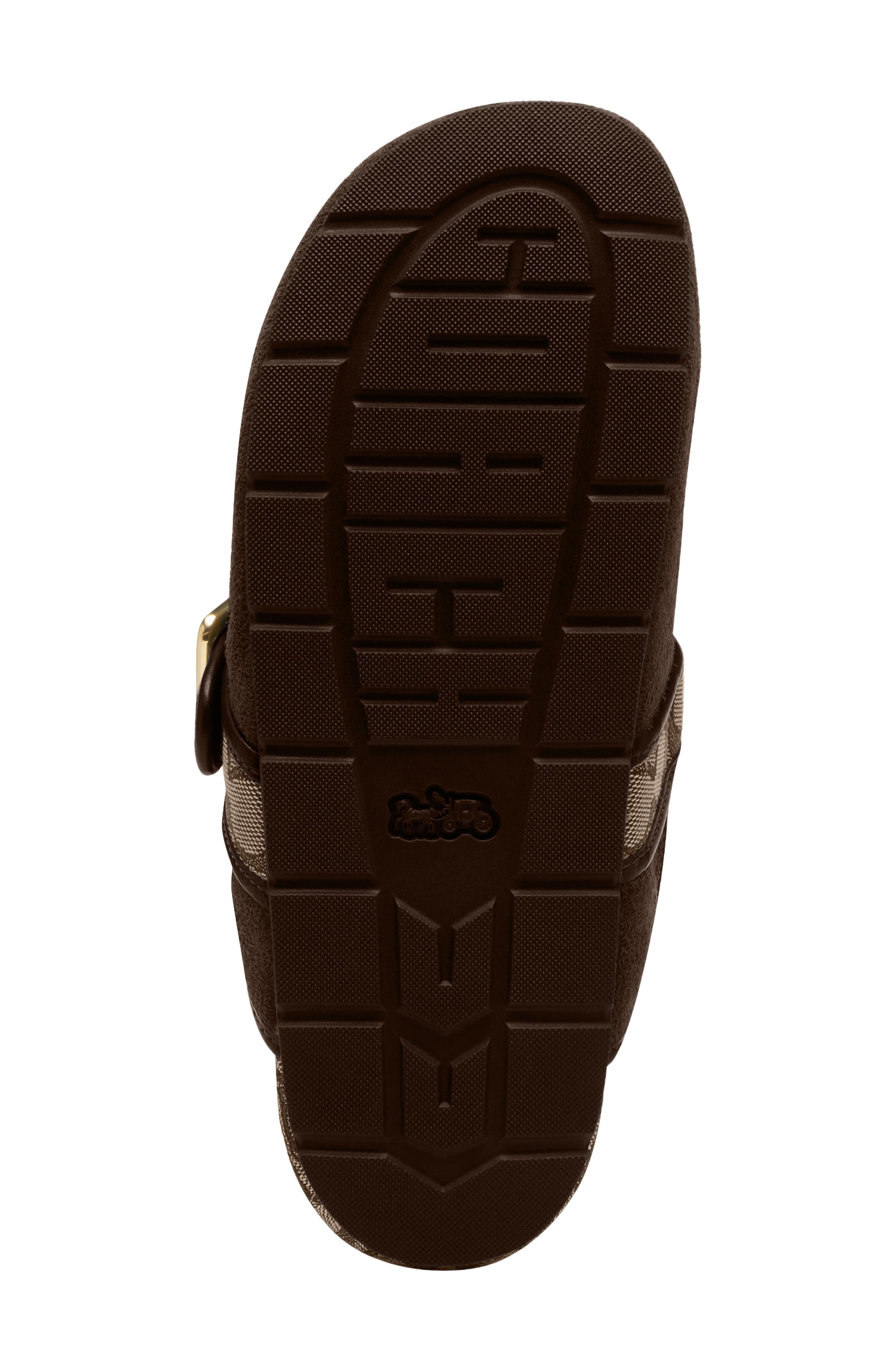 COACH Archival Buckle Mule, Alternate, color, Oak/ Chocolate
