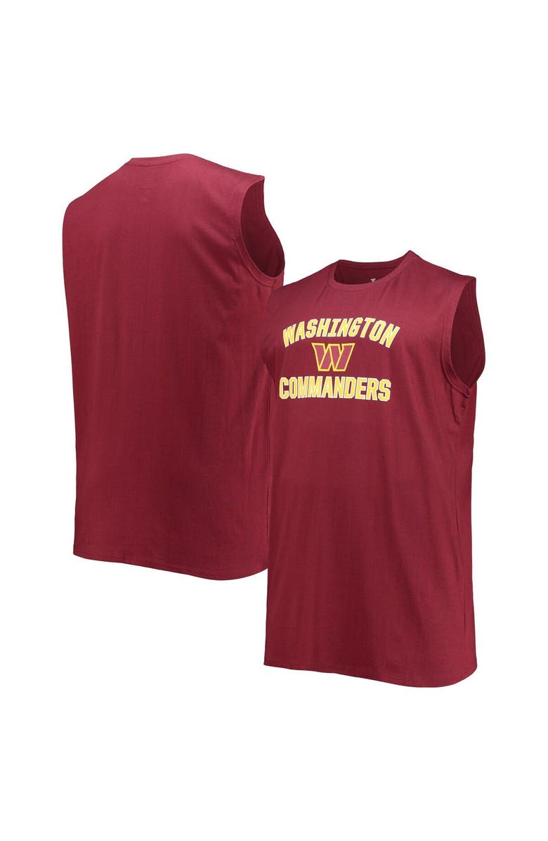 FANATICS Men's Burgundy Washington Commanders Big & Tall Muscle Tank Top, Main, color, 