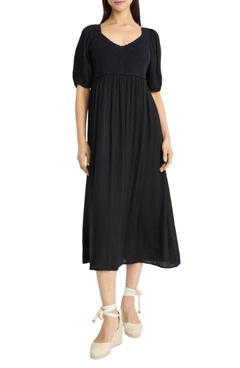 Mixed Media Midi Dress