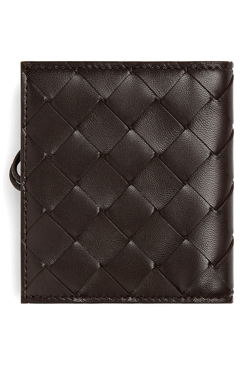 Intrecciato Slim Leather Bifold Wallet, Alternate, color, 2190 FONDANT-M BRASS