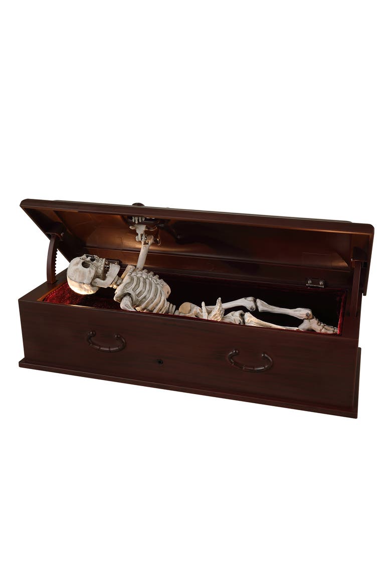 12 in. Animated Skeleton Coffin, Main, color, Multicolor