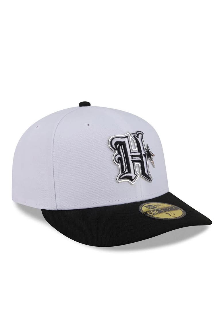 Men's New Era  White/Black Houston Texans 2026 NFL Draft Pre-Curved 59FIFTY Fitted Hat, Alternate, color, White
