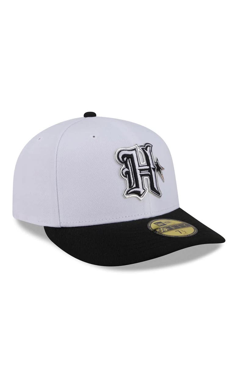 New Era Men's New Era White/Black Houston Texans 2026 NFL Draft Pre-Curved 59FIFTY Fitted Hat, Alternate, color, White