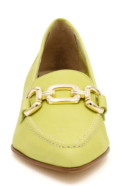 Amalfi By Rangoni Amarone Pointed Toe Bit Loafer Pump In Lime Vapor