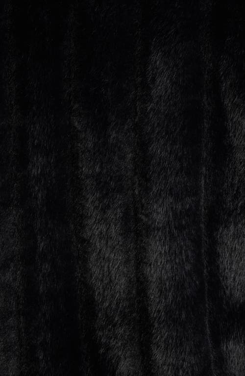 Anne Klein Faux Fur Jacket In Black
