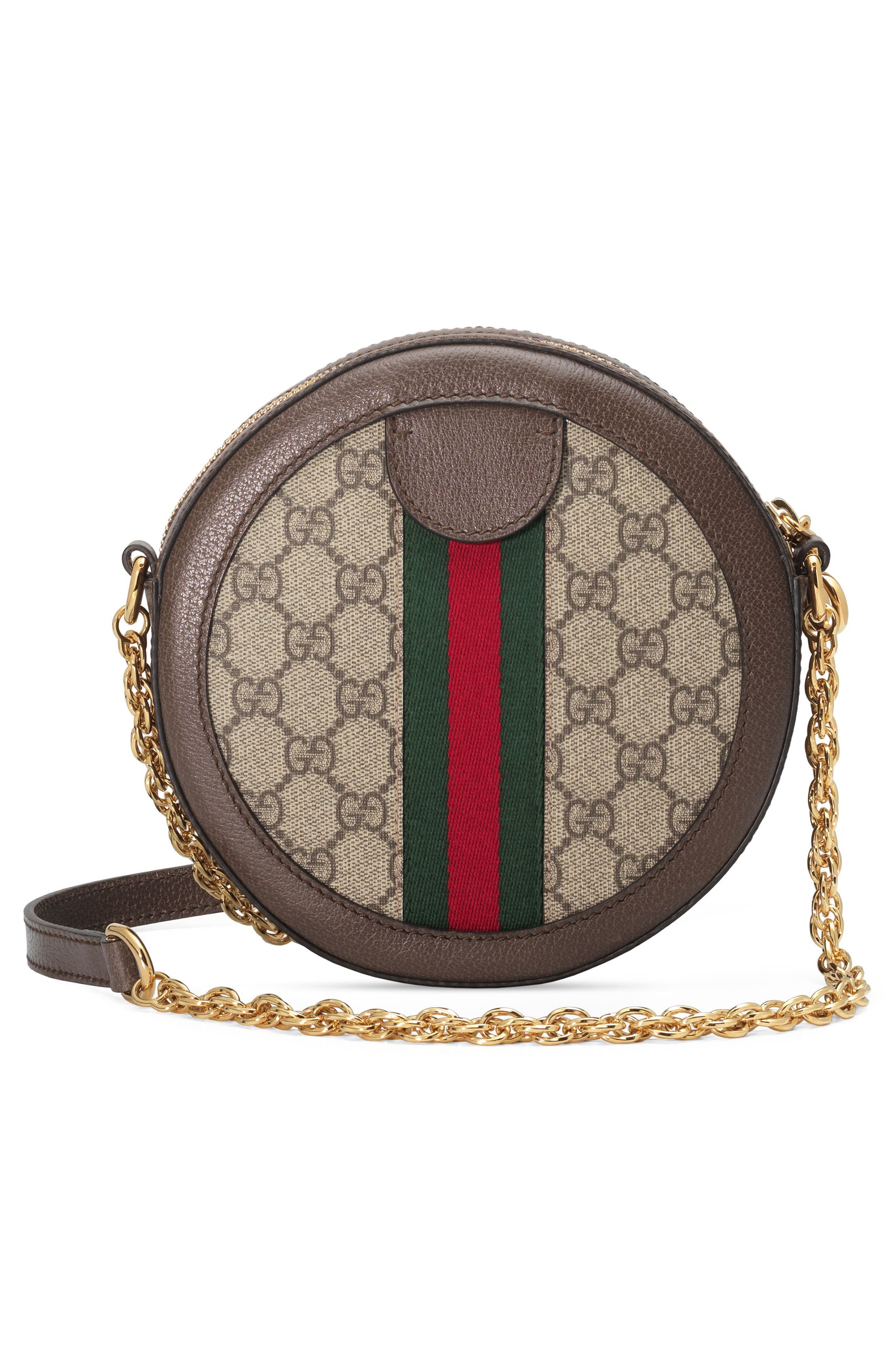 Gucci GG Supreme Canvas Circle Crossbody Bag, Alternate, color, 