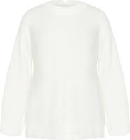 City Chic Bow Back Bell Sleeve Sweater