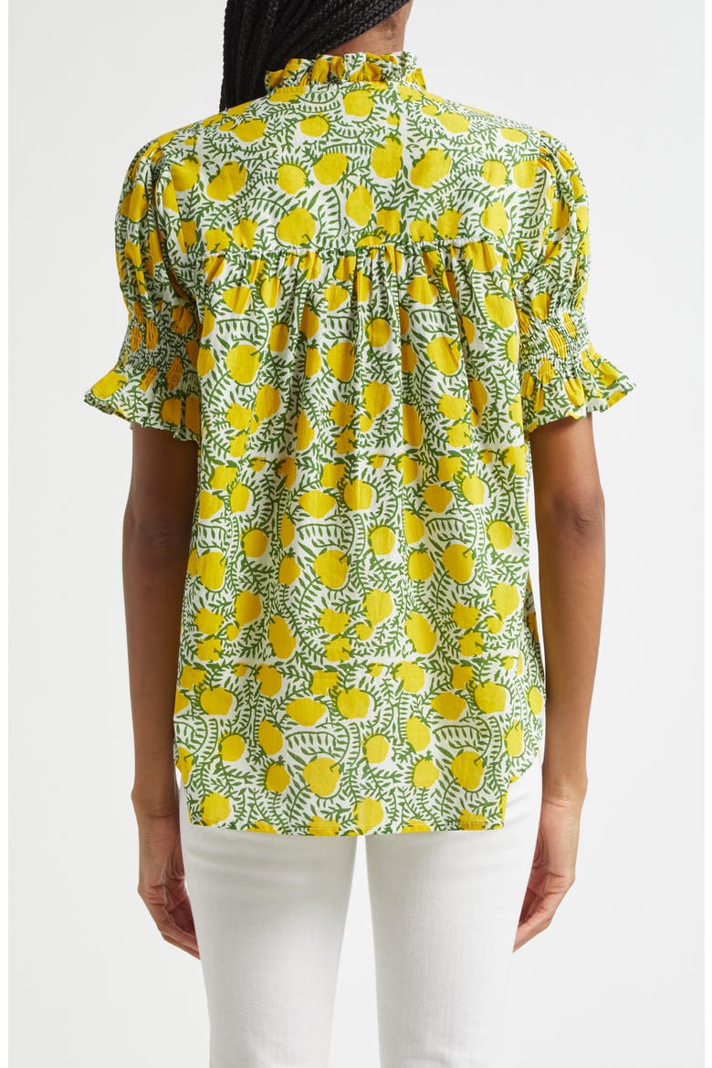 Marnie Floral Ruffle Top, Alternate, color, LEMONS