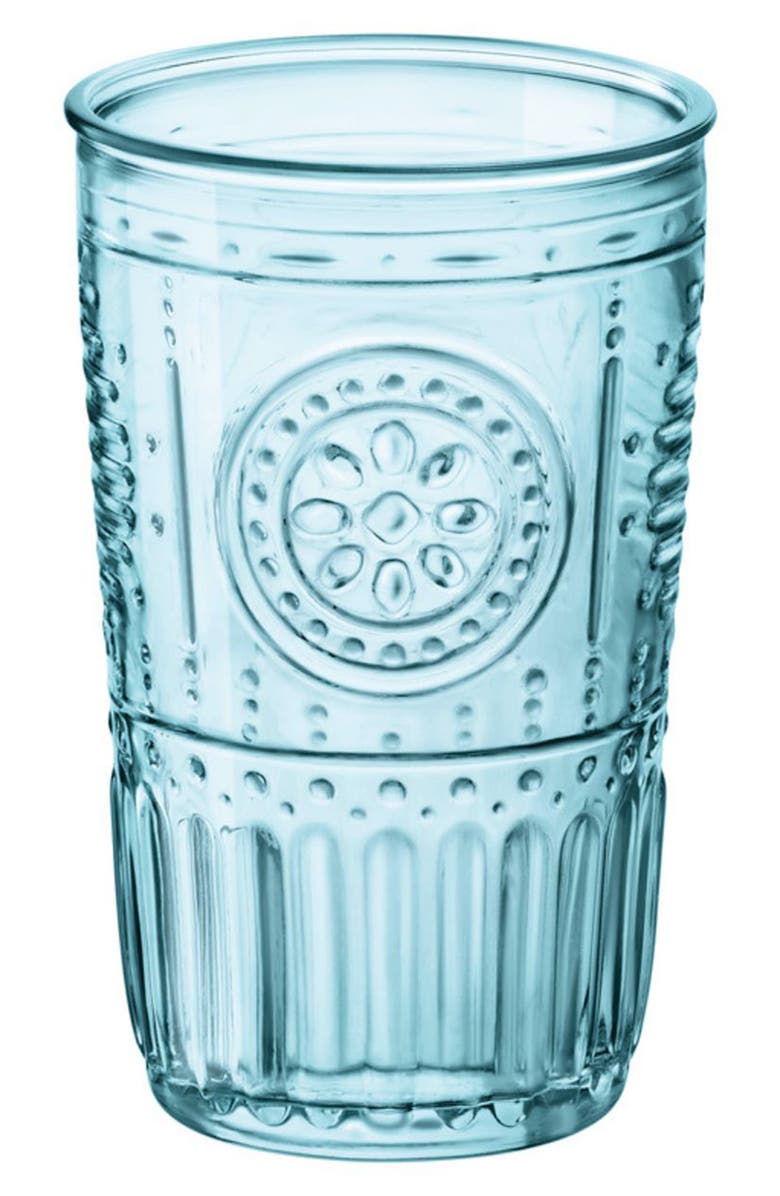 Luigi Bormioli Romantic Cooler Set of 4 Tumbler Glasses, Main, color, Light Blue