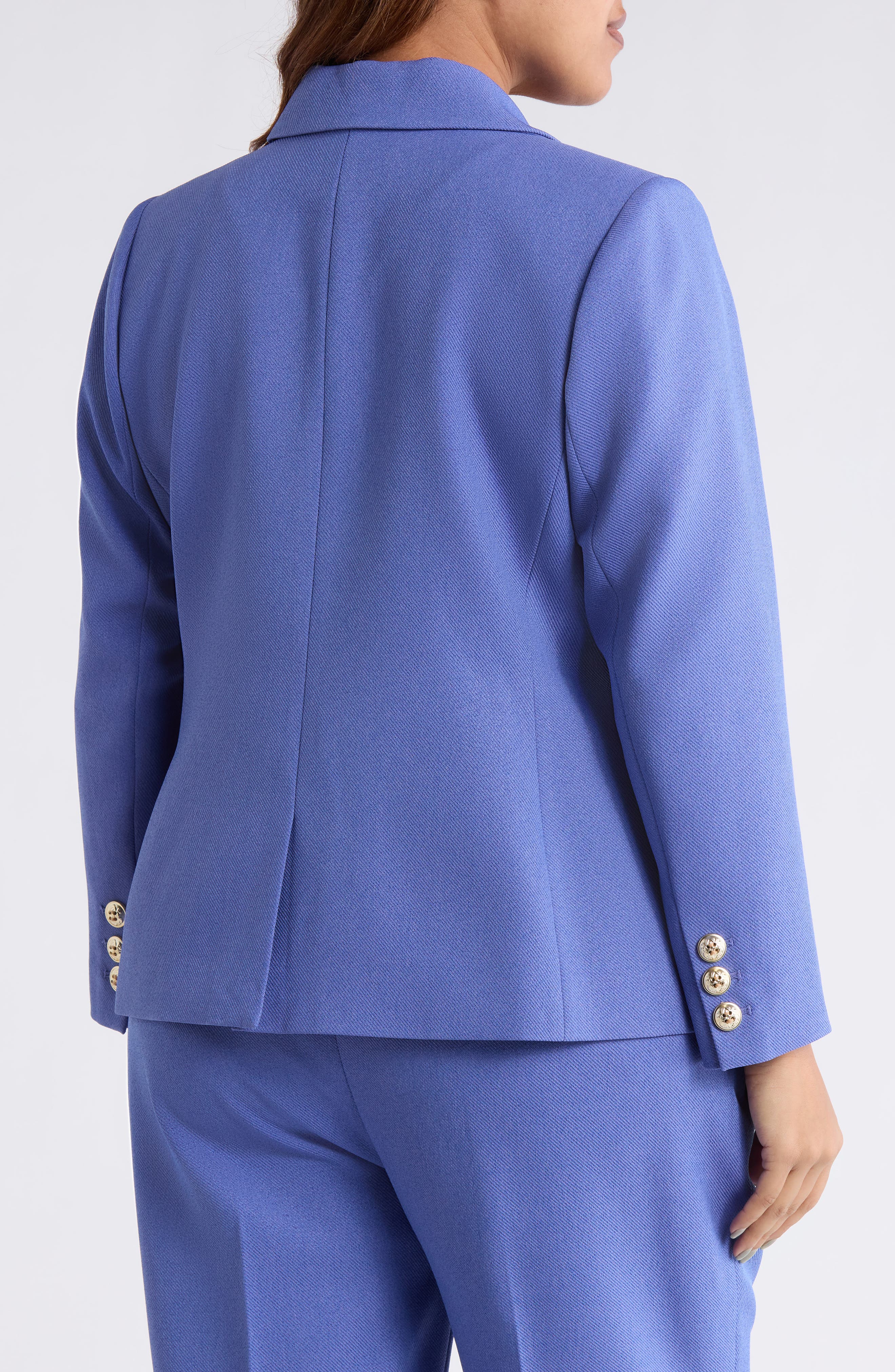 Double Breasted Twill Blazer - image 2