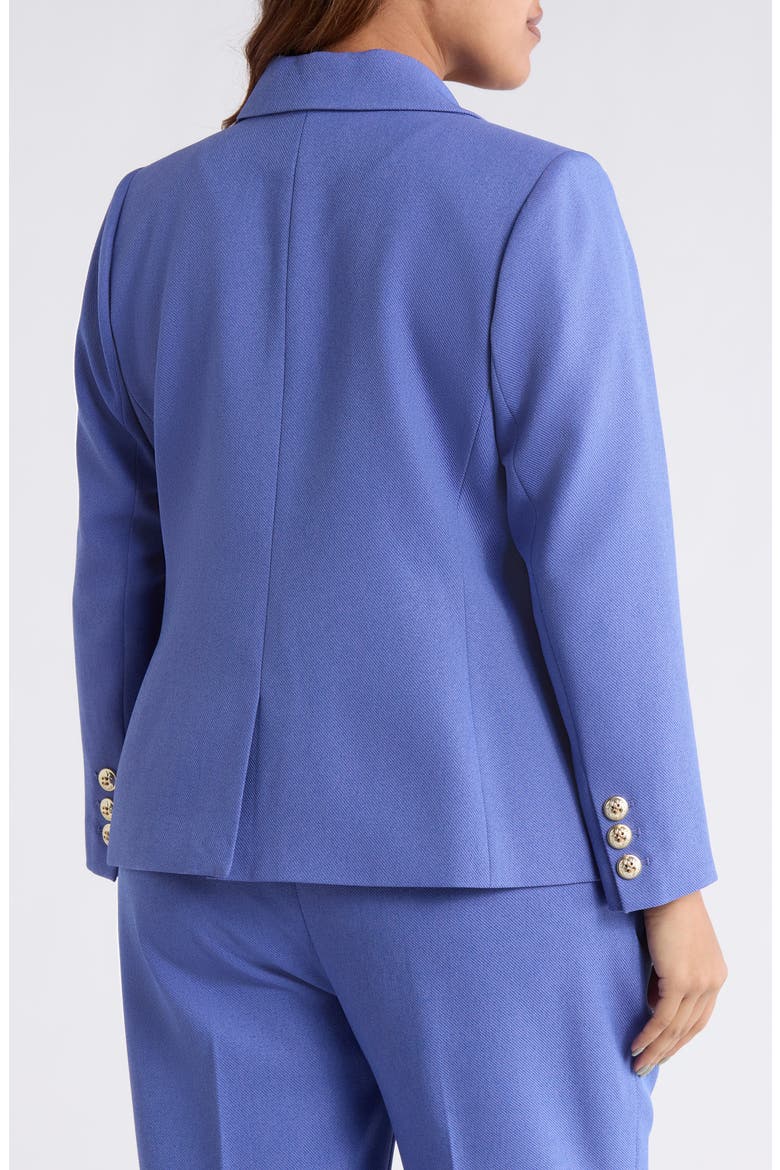 Double Breasted Twill Blazer, Alternate, color, DEEP PERI