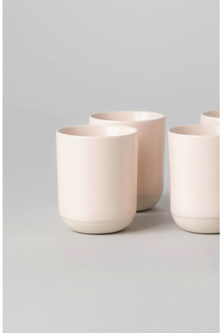 The Cappuccino Set of 4 Cups, Alternate, color, BLUSH PINK