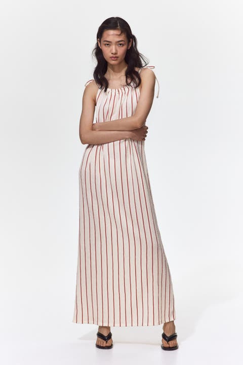 Crinkled Tie-strap Dress