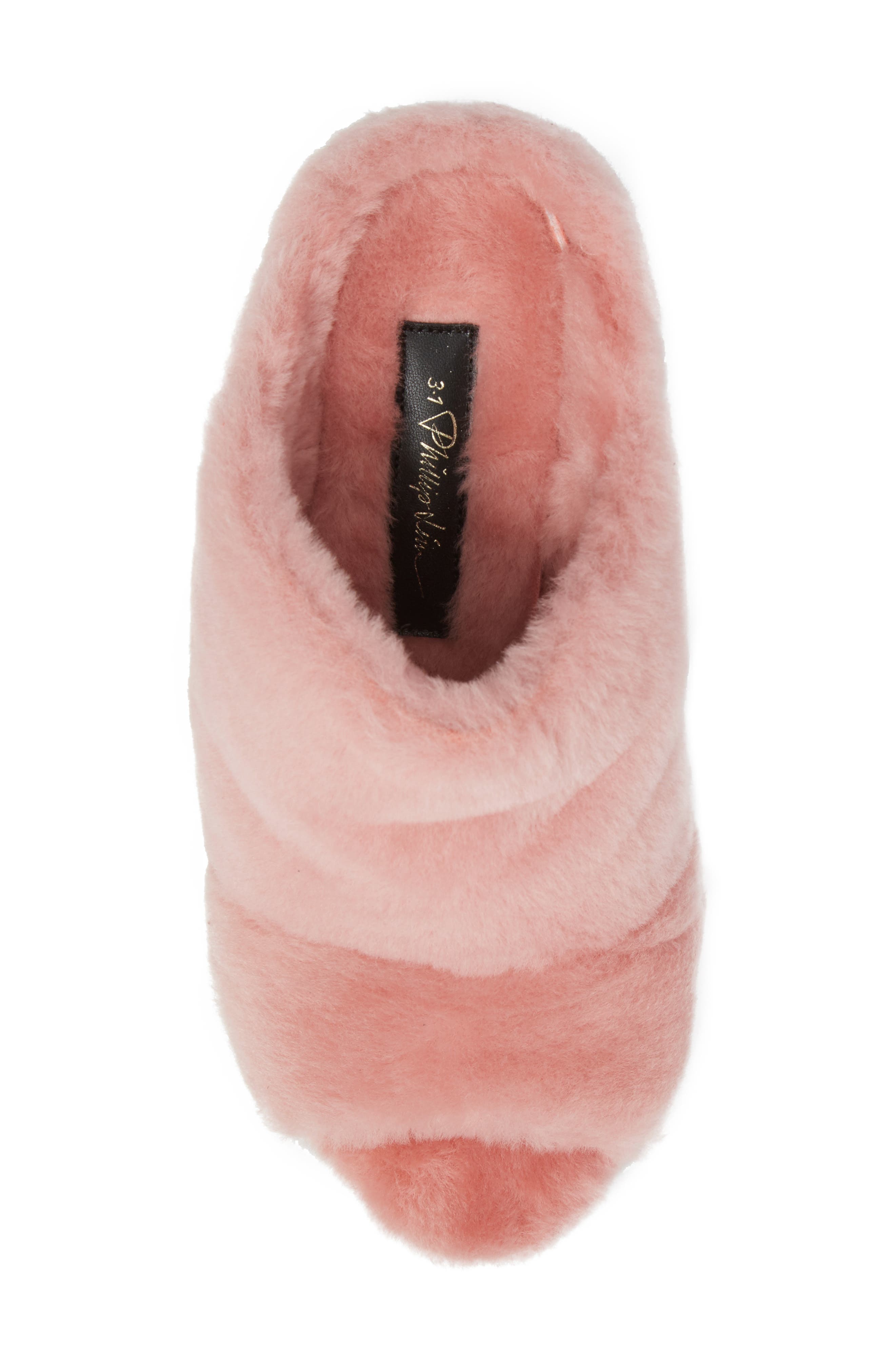 3.1 Phillip Lim Genuine Shearling Cube Mule, Alternate, color, 
