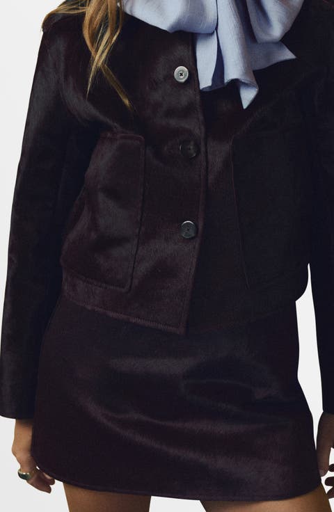 Genuine Calf Hair Miniskirt