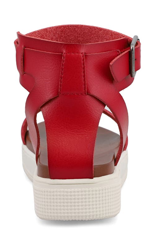 Mia Ellen Platform Sandal In Red