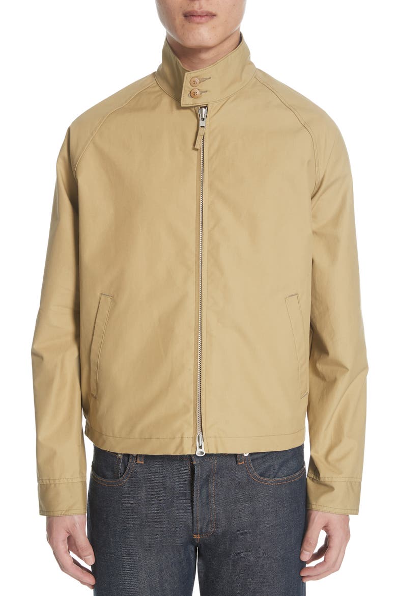Harrington Waxed Cotton Jacket (Nordstrom Exclusive), Alternate, color, TAN