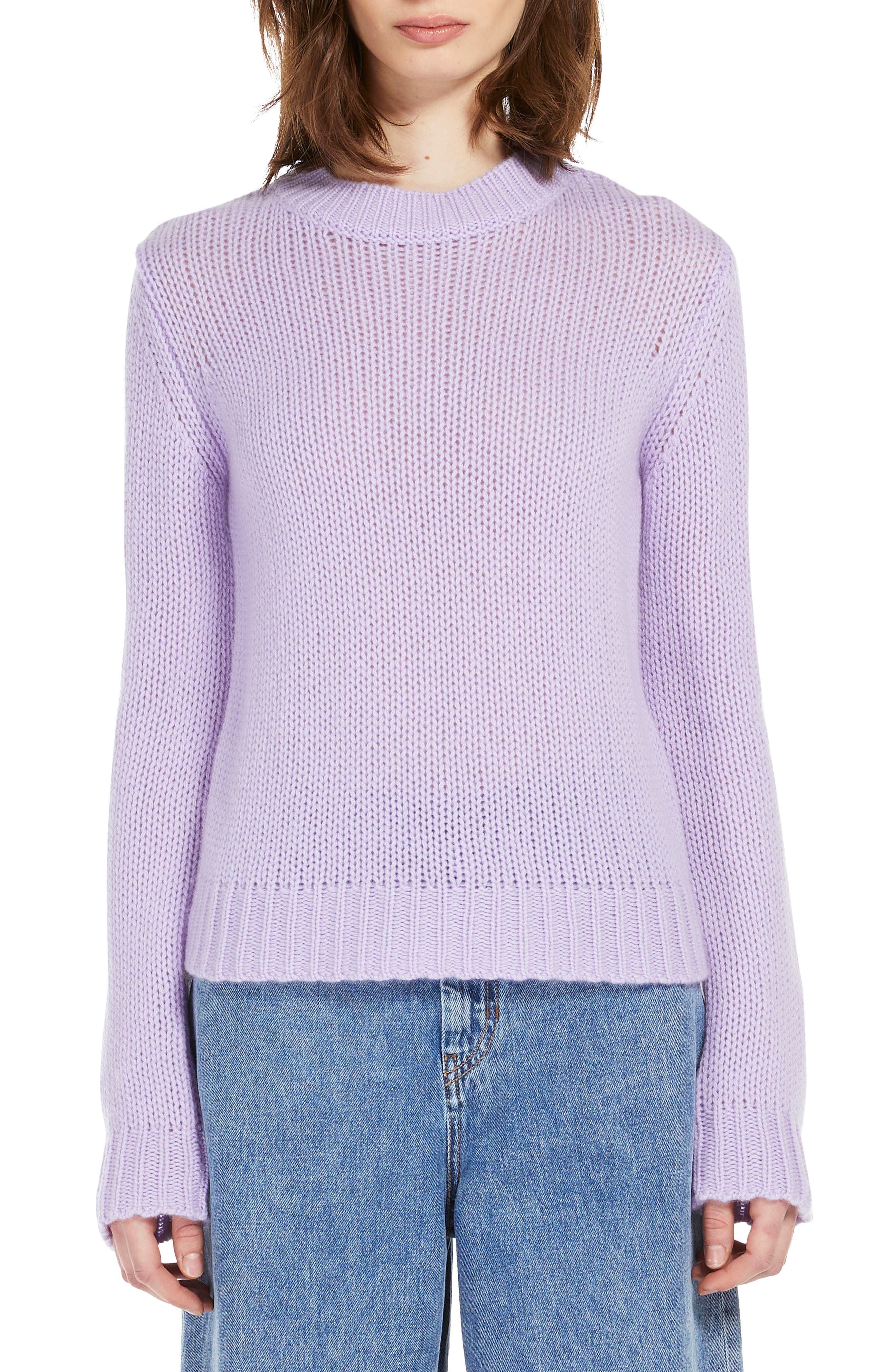 Weekend Max Mara Dalida Cashmere Crewneck Sweater in Lilac 