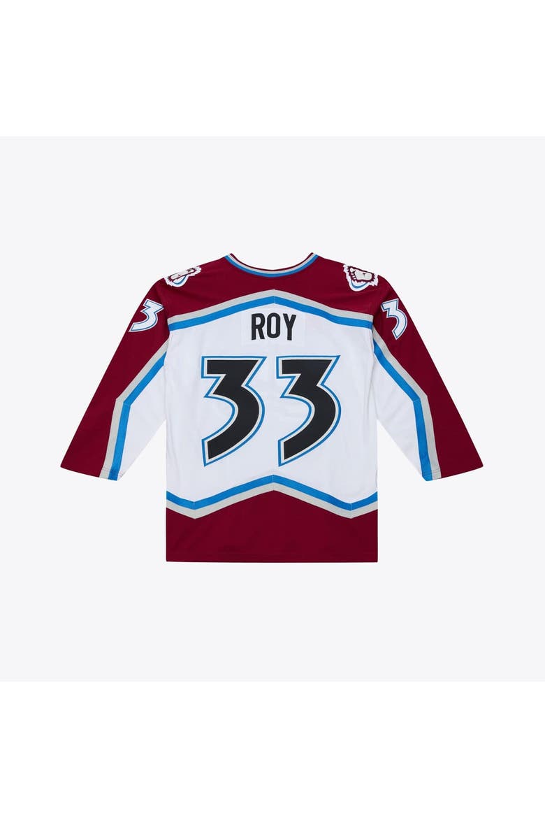Men's Mitchell & Ness Patrick Roy White Colorado Avalanche 1995 Power Play Jersey, Alternate, color, White