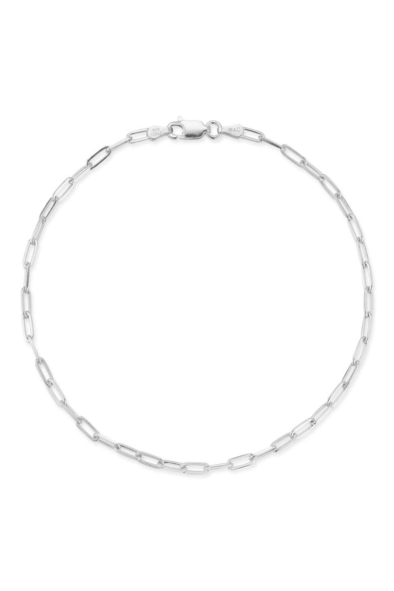 Paper Clip Chain Bracelet, Main, color, SILVER