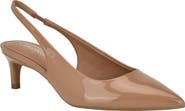 Calvin Klein Dainty Kitten Heel Pointed Toe Slingback Pump