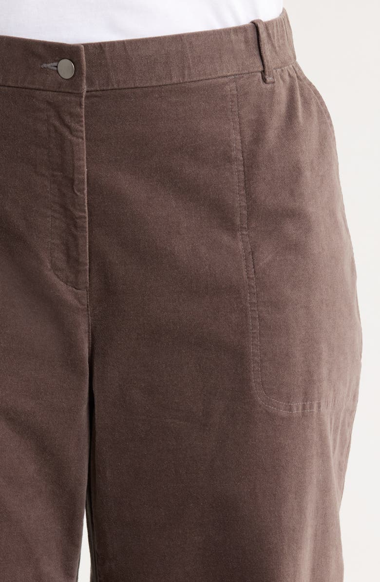 Eileen Fisher Stretch Organic Cotton Ankle Barrel Leg Pants, Alternate, color, Rye