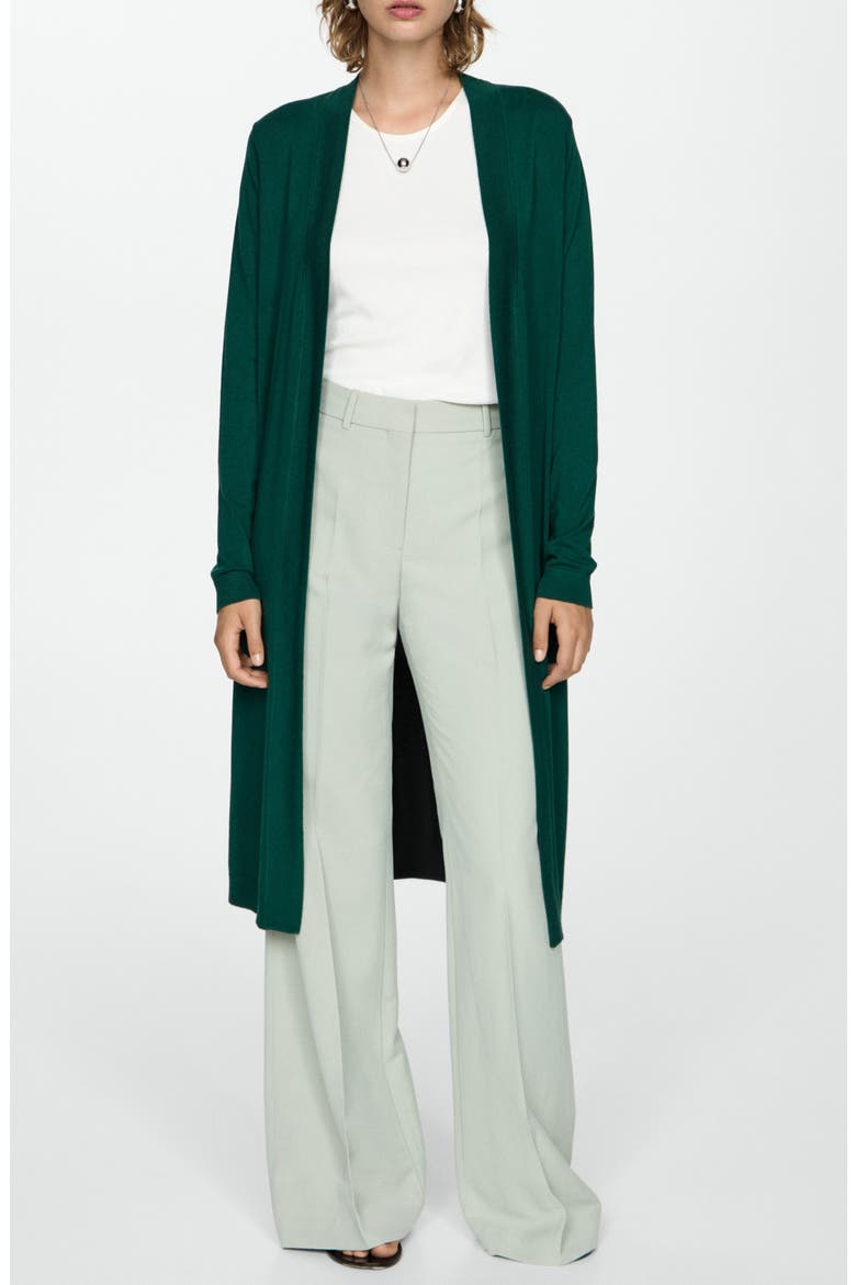 Longline Cardigan, Main, color, DARK GREEN