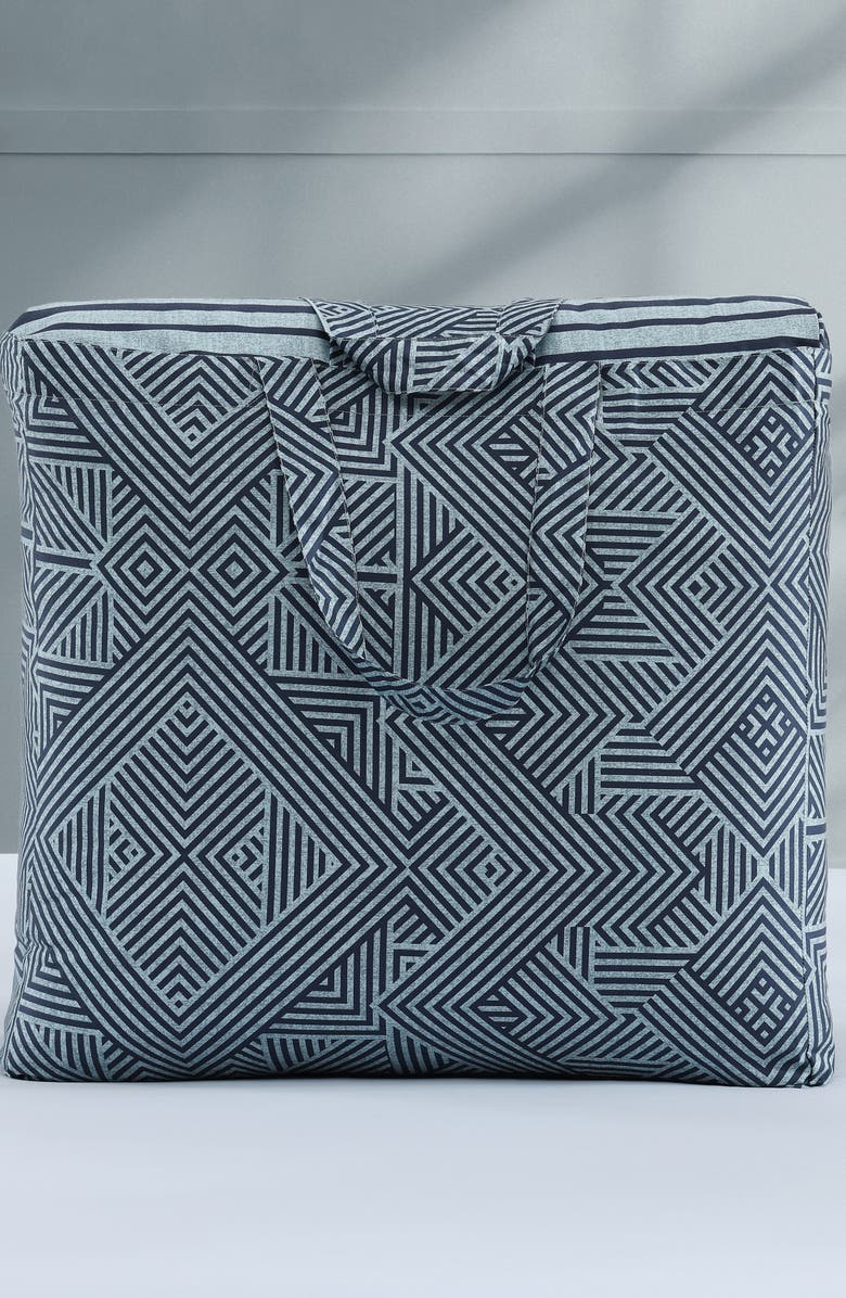 Bebejan Blue Geo Lines 5-Piece Reversible Comforter Set, Alternate, color, Blue