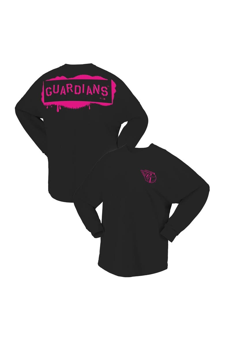 FANATICS Women's Fanatics Black Cleveland Guardians Neon Jersey Long Sleeve T-Shirt, Alternate, color, Black