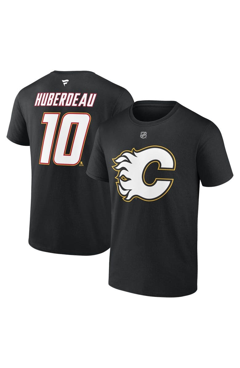 FANATICS Men's Fanatics Branded Jonathan Huberdeau Black Calgary Flames Special Edition 2.0 Name & Number T-Shirt, Alternate, color, 