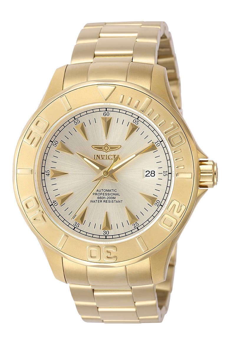 Signature Automatic Bracelet Watch, 47mm, Main, color, CHAMPAGNE