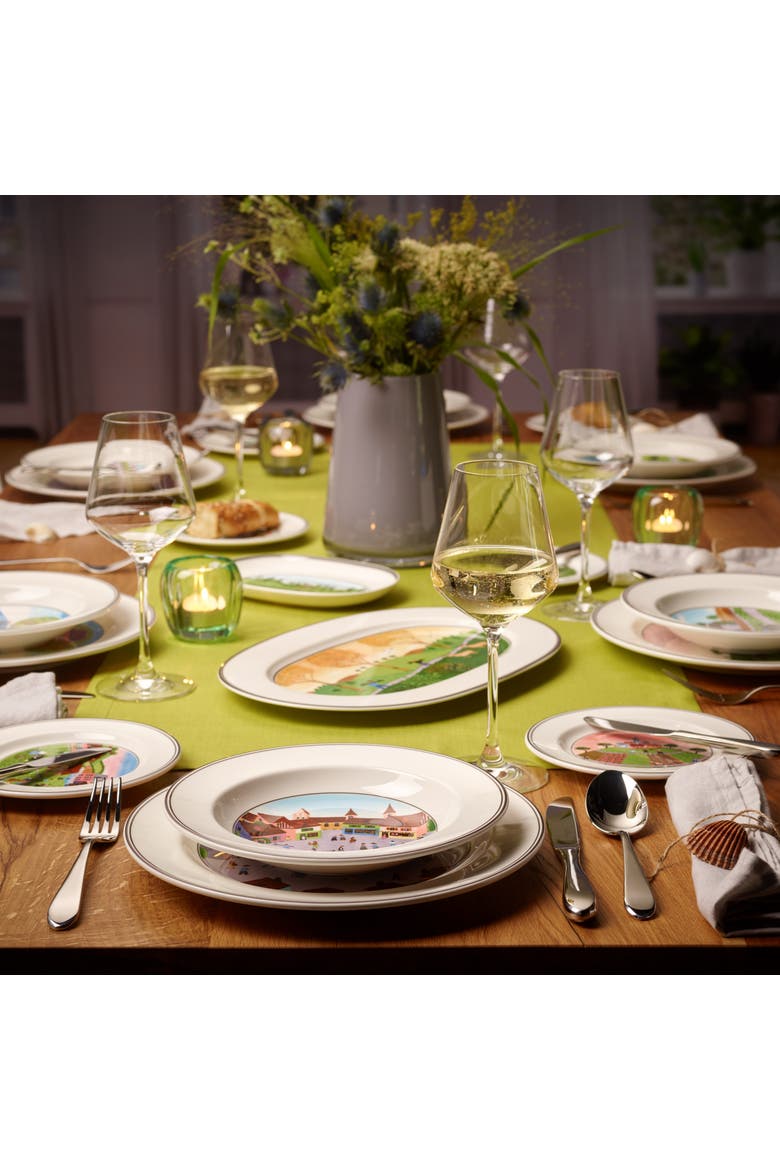 Design Naif Dinner Plate #1 Going to Market, Alternate, color, None
