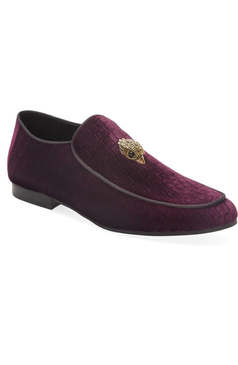 Kurt Geiger London Hugh Eagle Velvet Loafer, Main, color,