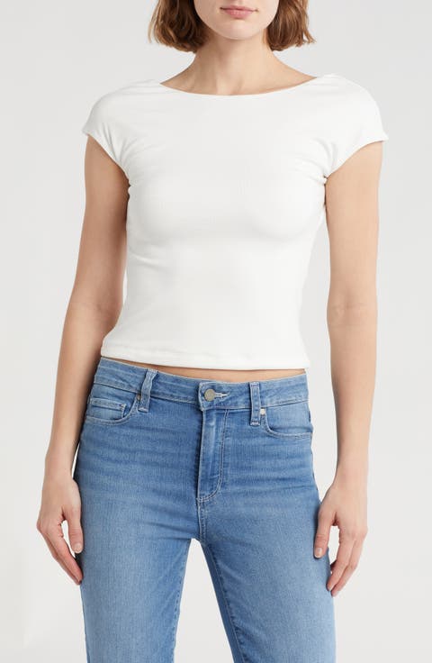 Cap Sleeve Low Back T-Shirt