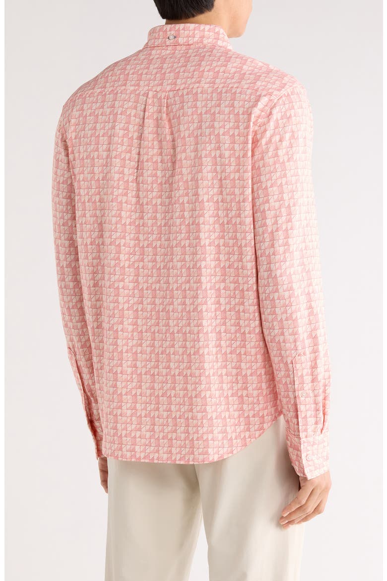 San Lucio Tiles Away Button-Up Shirt, Alternate, color, DUBARRY CORAL