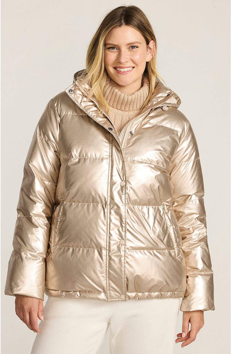Lands' End Wide Channel 600 Down Puffer Jacket, Main, color, Gold Shine