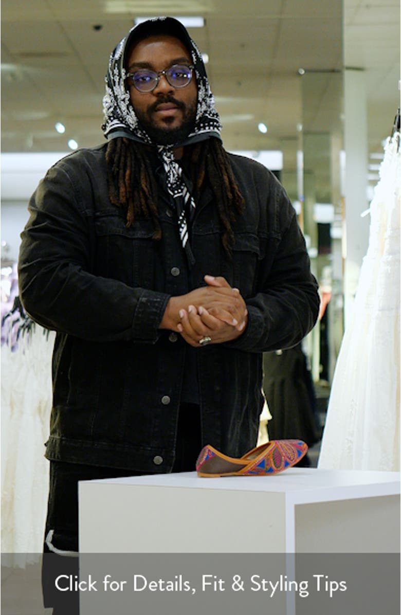 Olivia Embroidered Pointed Toe Flat, sales video thumbnail